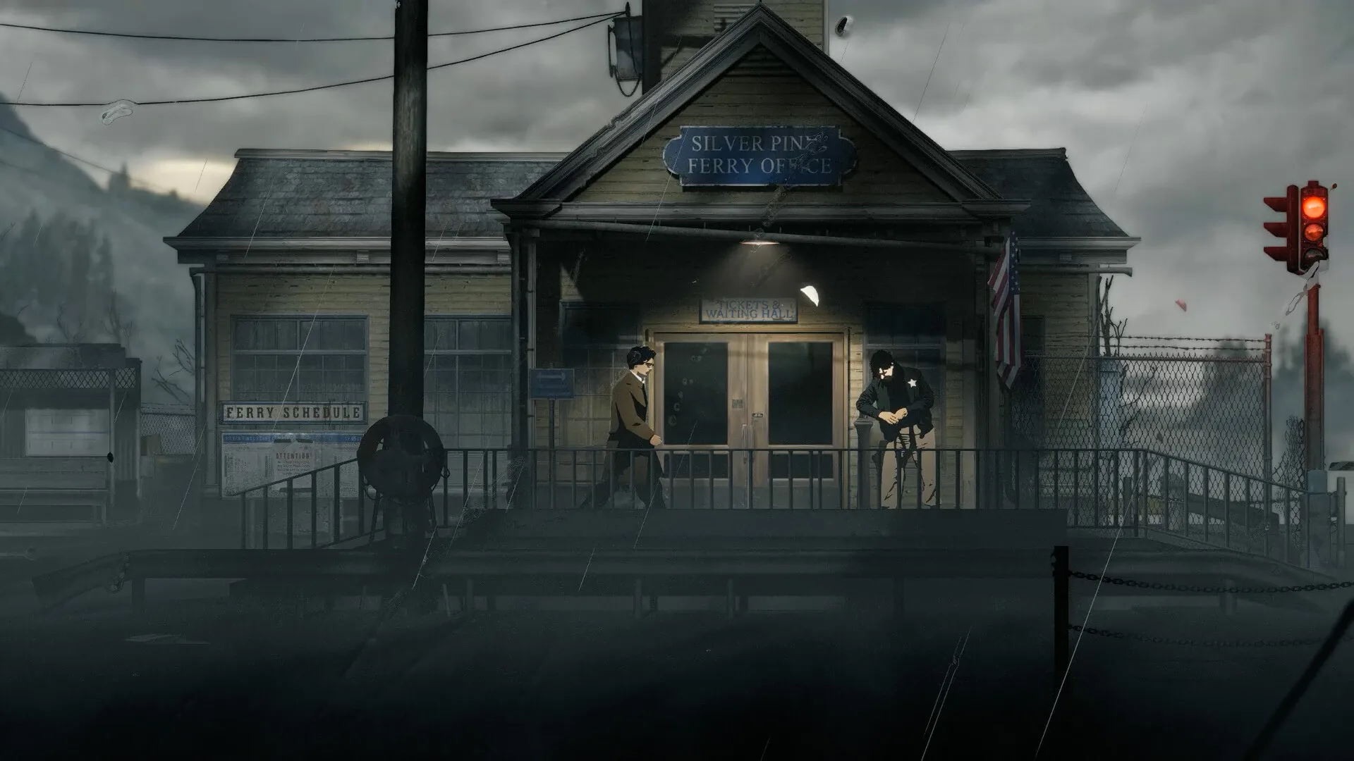 Silver Pines gameplay at the ferry office, official Steam screenshot
